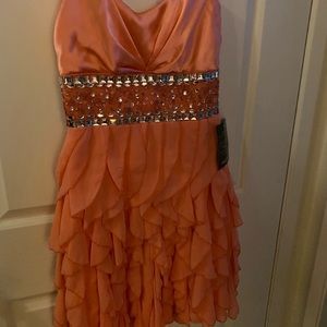 NWT Peach flowy dress! Homecoming!